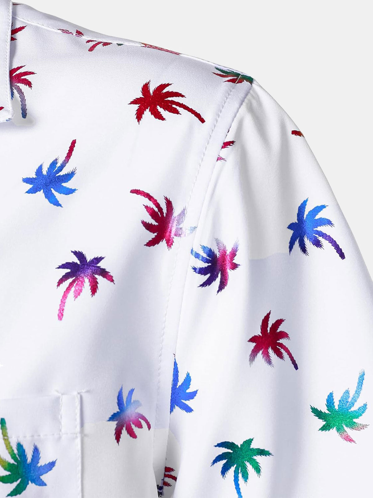 Camisa Tropical Colorful estampado Cuban Collar de manga corta para hombre
