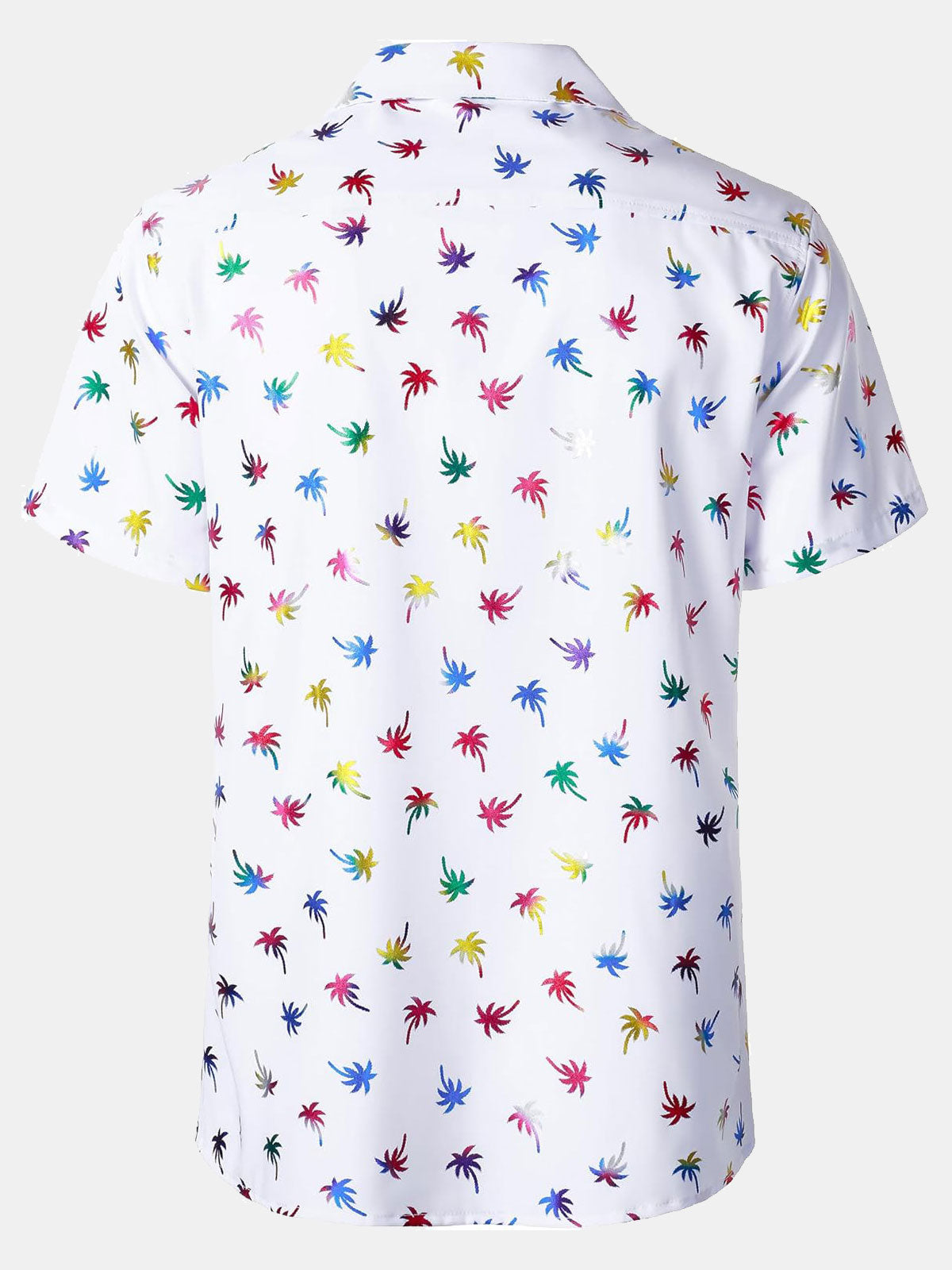 Camisa Tropical Colorful estampado Cuban Collar de manga corta para hombre