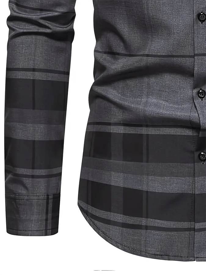 Camisa a cuadros ejecutivo casual para hombre