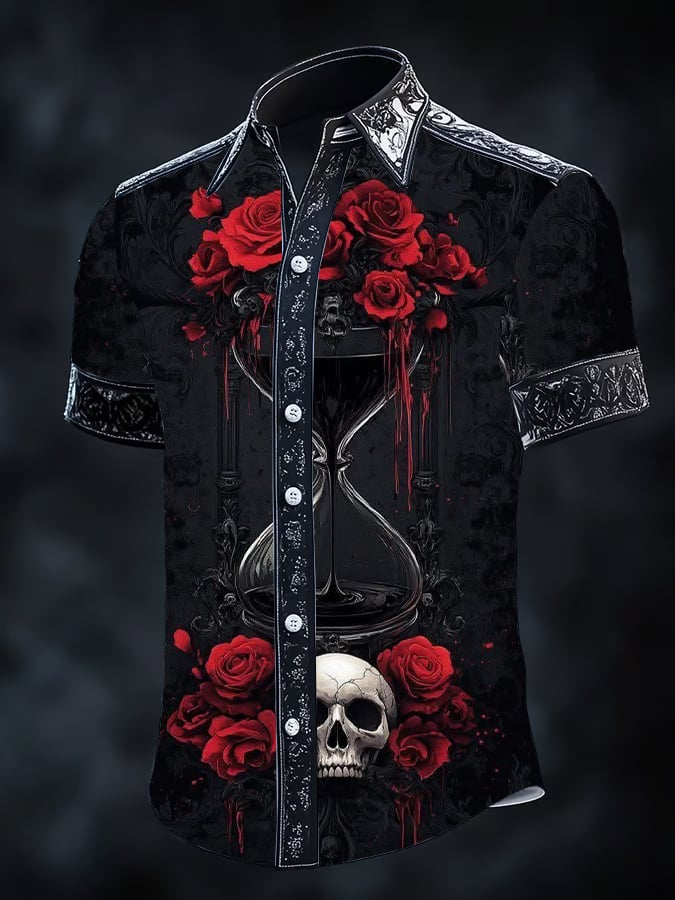 Camisa retro Gothic Dark para hombre