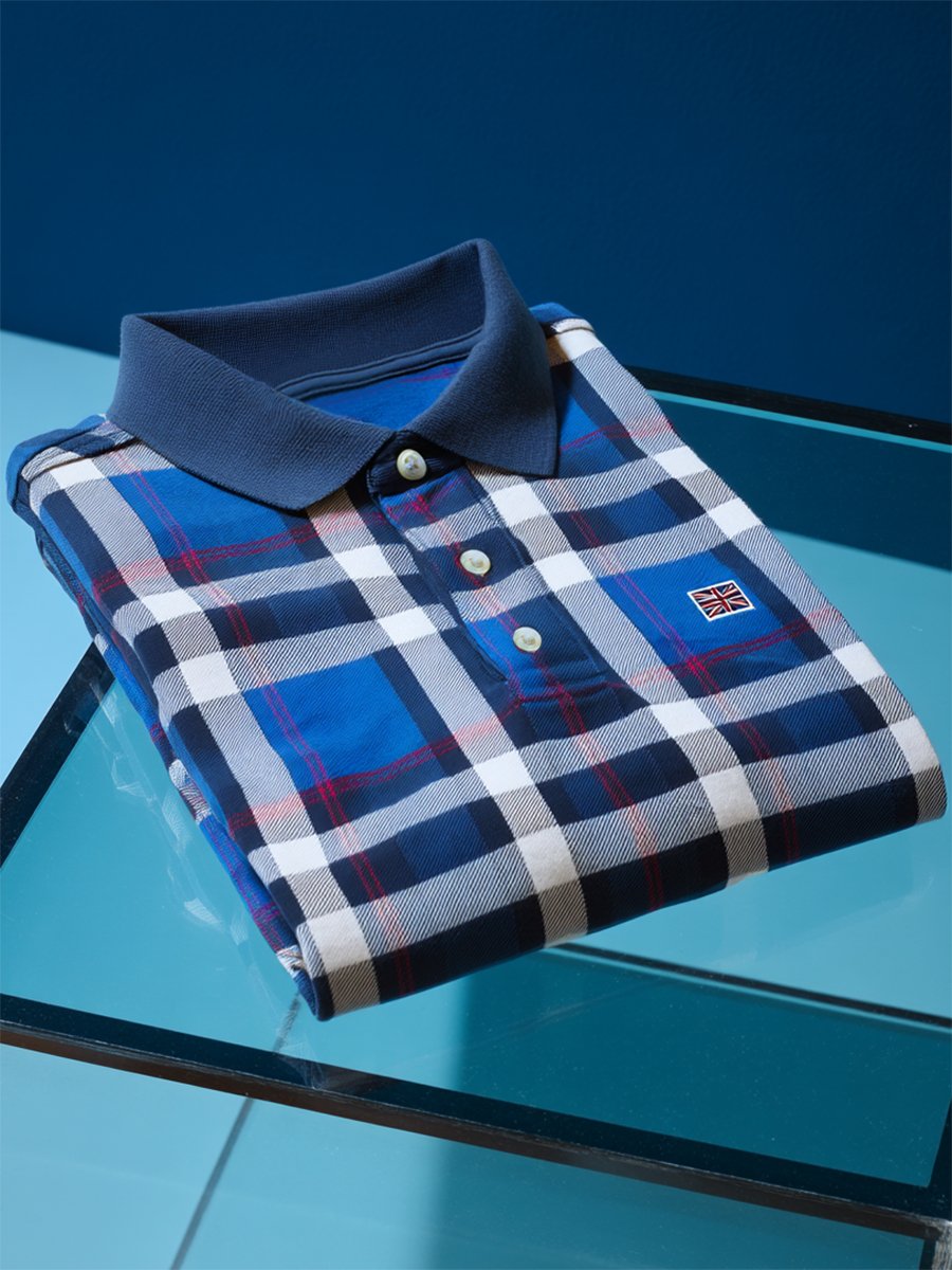 Camisa polo ejecutivo casual Union Jack Button de manga corta para hombre