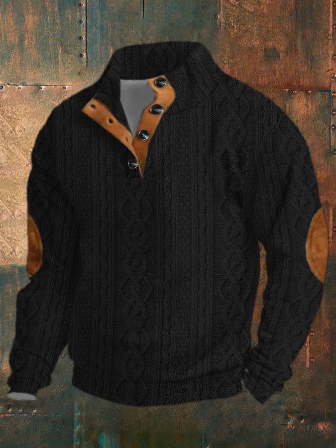 Sudadera Mechanical estampado Button casual para hombre