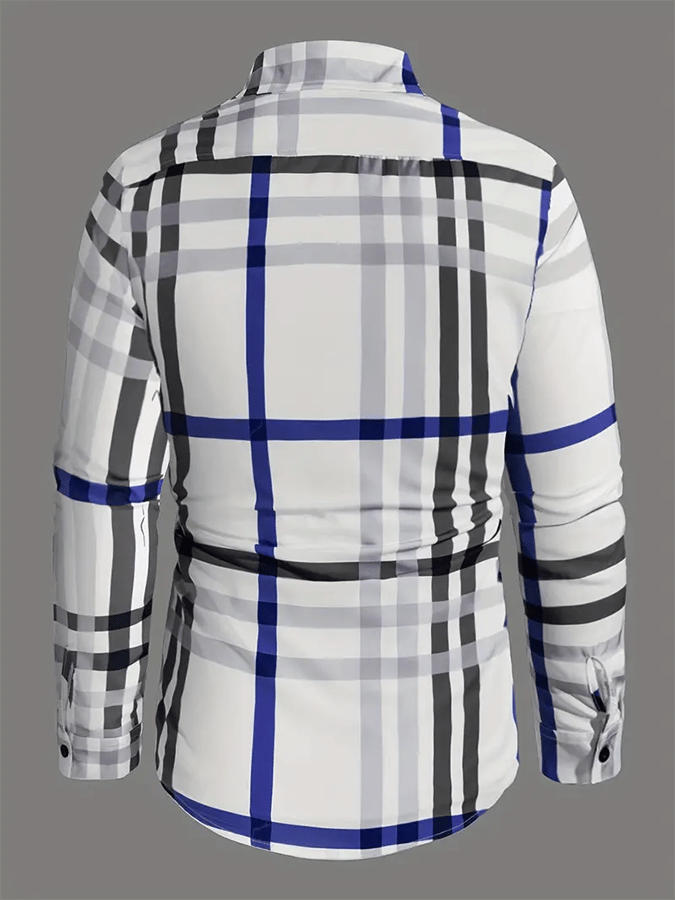 Camisa a cuadros ejecutivo casual para hombre