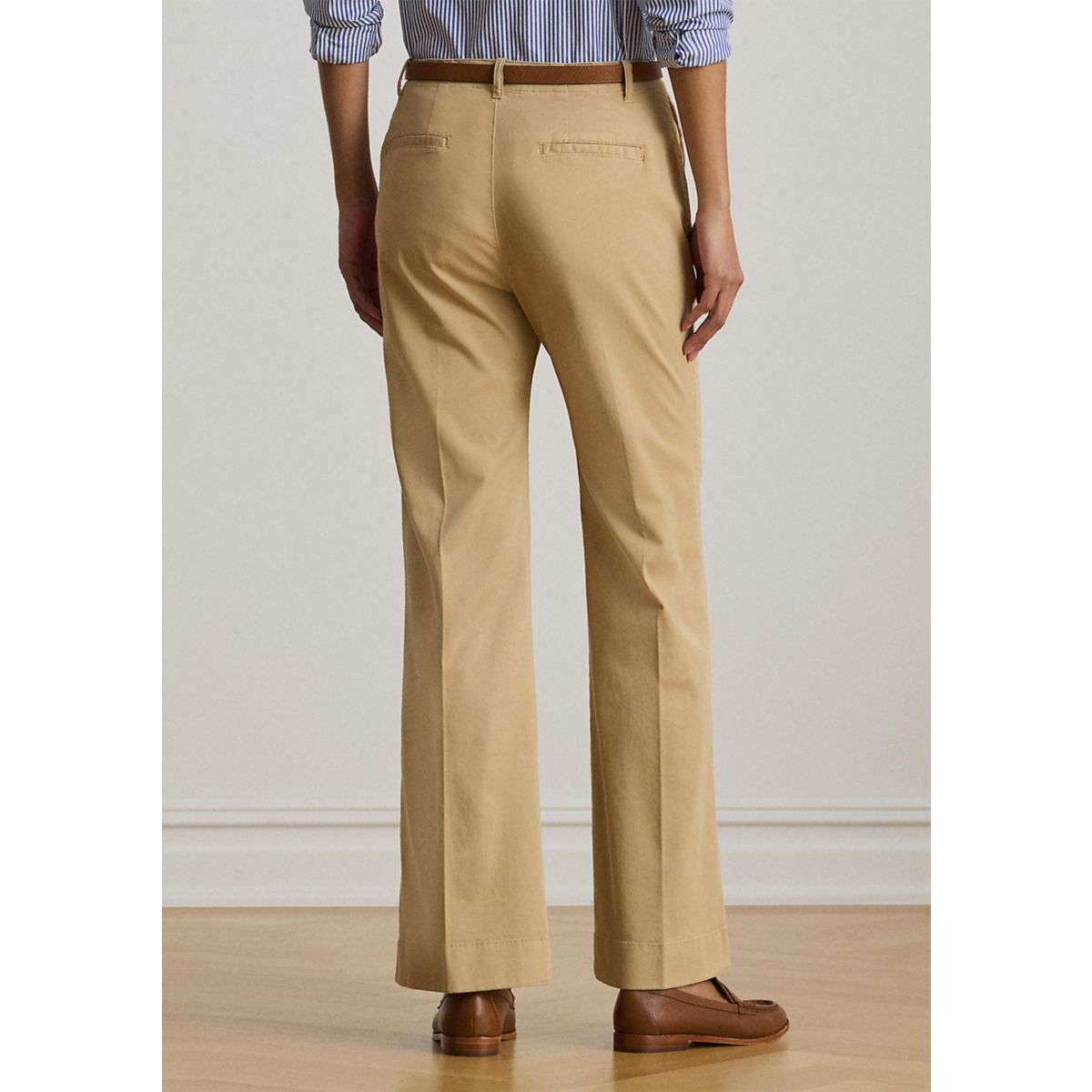Stretch Cotton Chino Flare Pants - 2