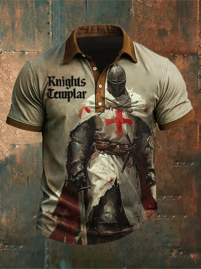 Camisa polo retro Put On The Full Armor Of Godd Faith estampado para hombre