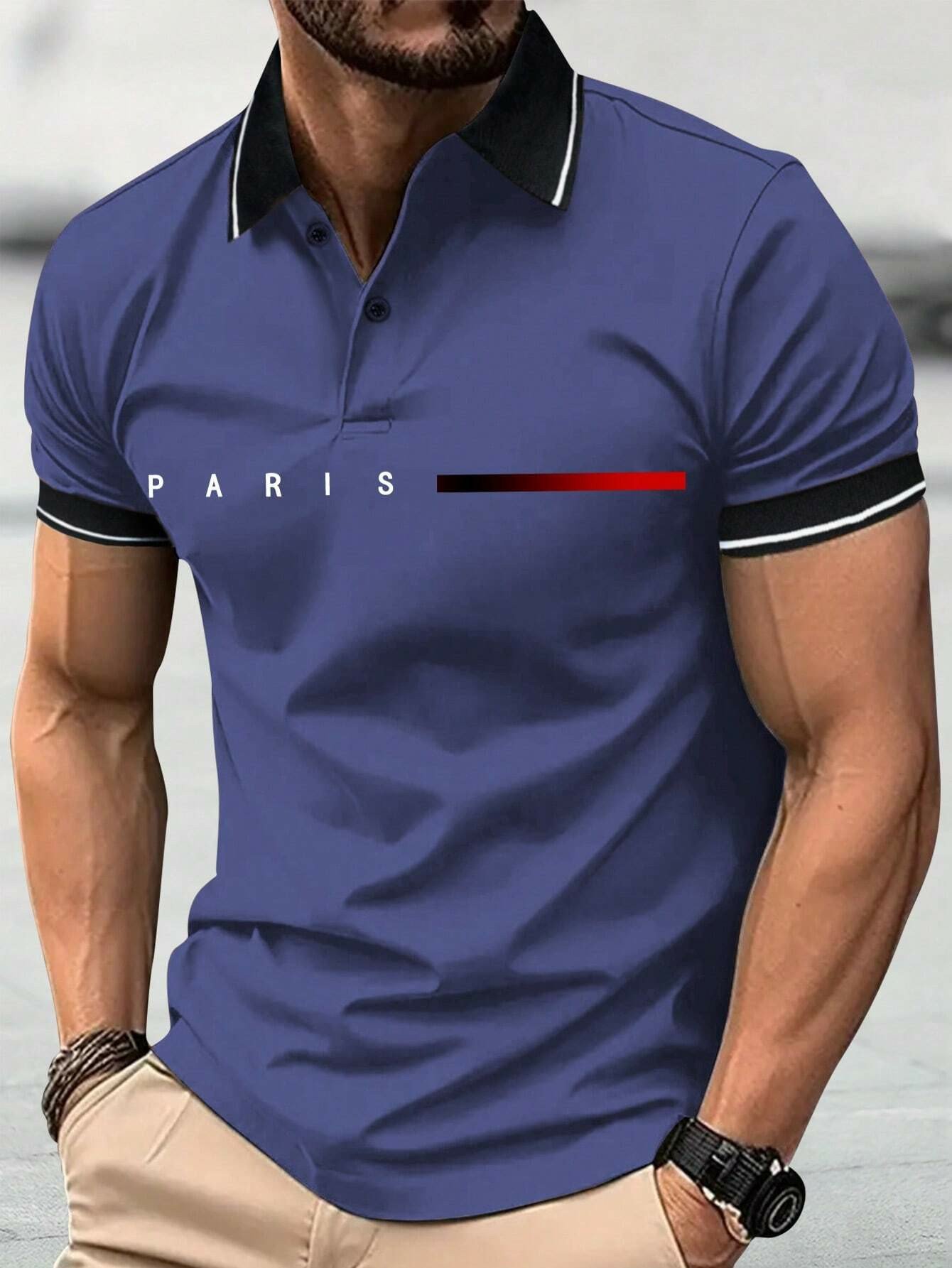 Camisa polo casual para hombre