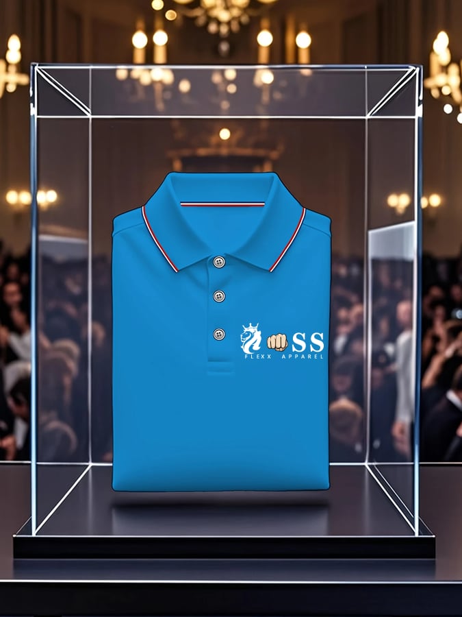 Camisa polo retro Letter Design estampado casual para hombre