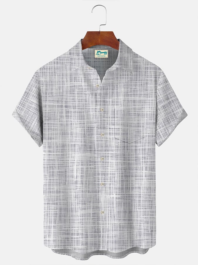 Abstract Textured estampado Pockecamiseta para hombre