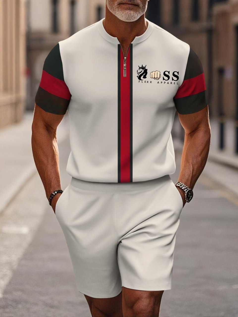 Elegantee casual Contrast Color Suit para hombre