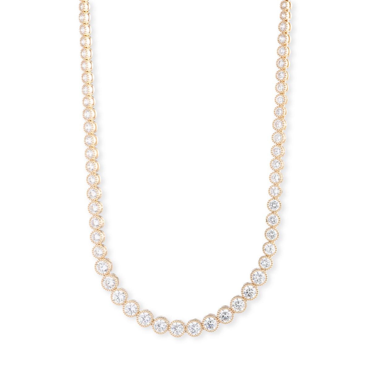 Cubic Zirconia Tennis Collar Necklace - 1