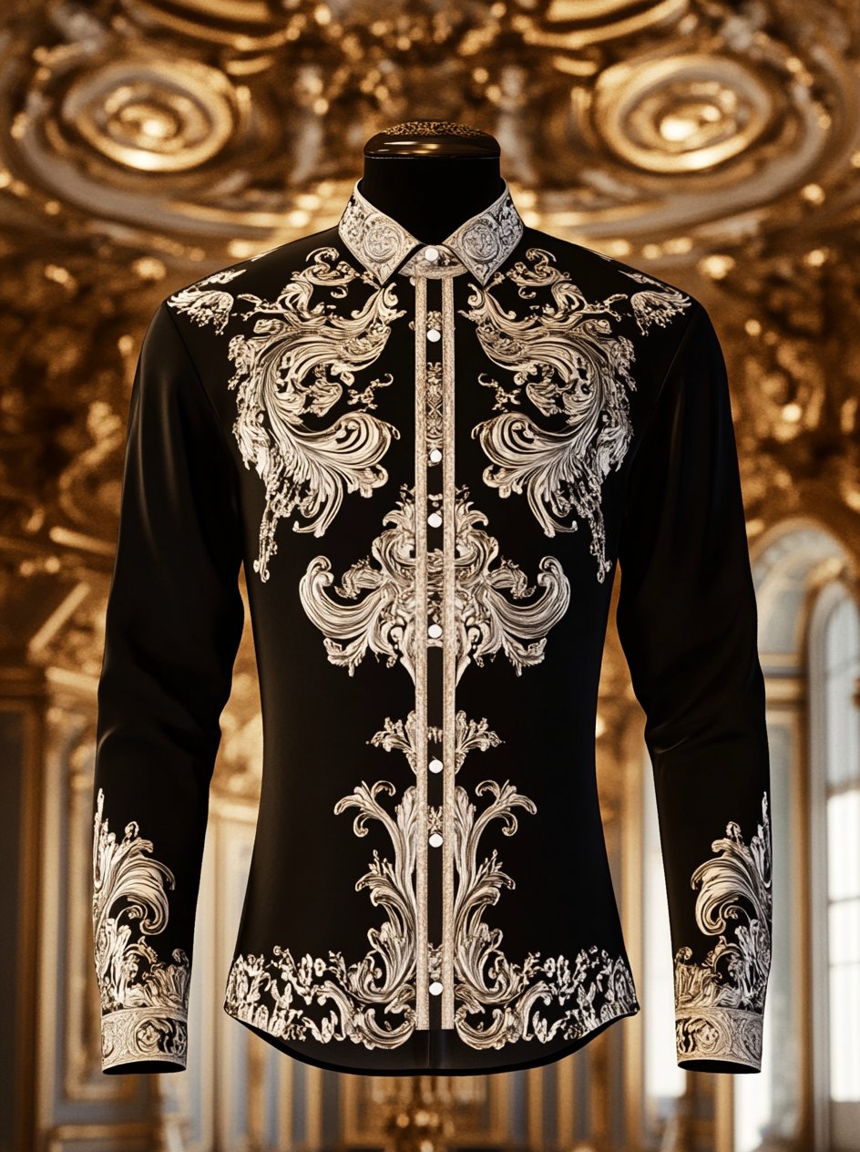 Camisa de lujo Gorgeous de manga larga para hombre