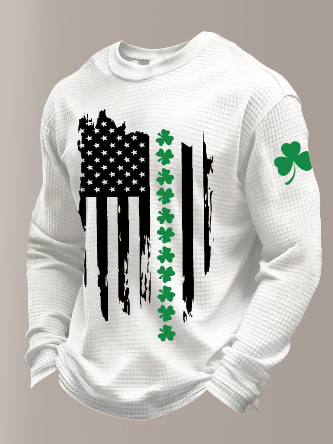 St. Patrick's Day estampado casual Top para hombre