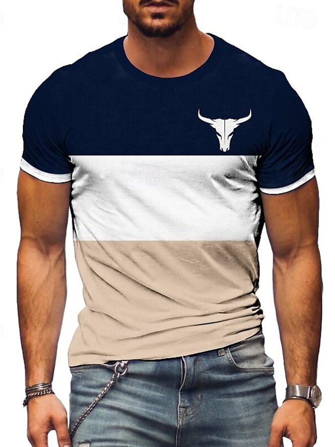 Camiseta ejecutivo casual estampado para hombre