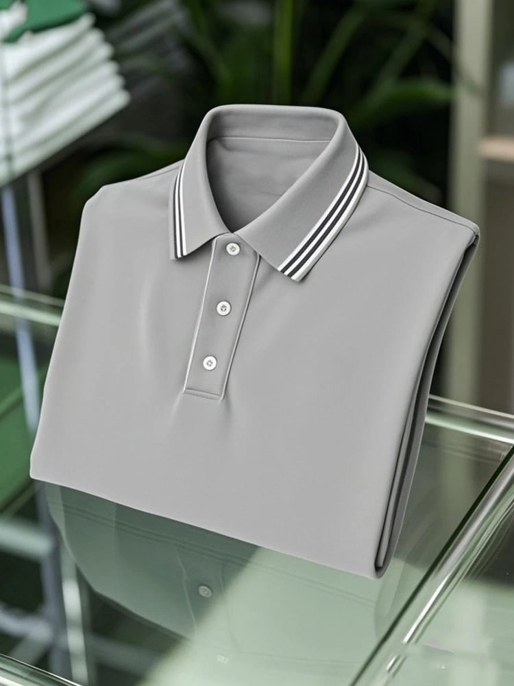 Camisa polo ejecutivo casual Button de manga corta para hombre