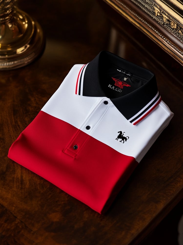 Camisa polo clásico ejecutivo Logo Button de manga corta para hombre
