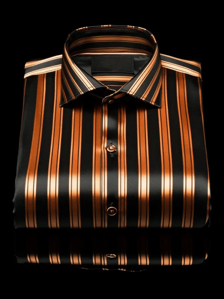 Camisa elegante Romantic a rayas de manga larga para hombre