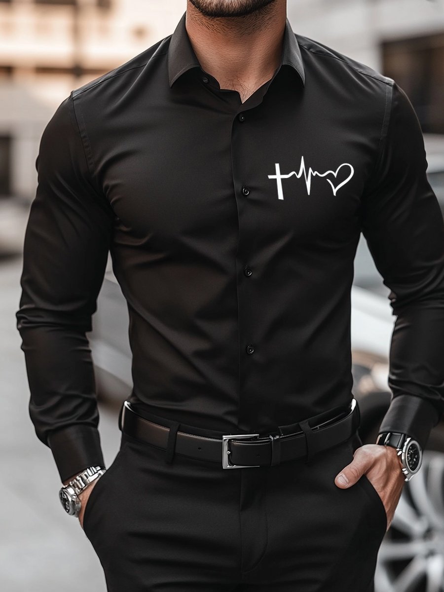 Camisa para exterior casual Cross de manga larga para hombre