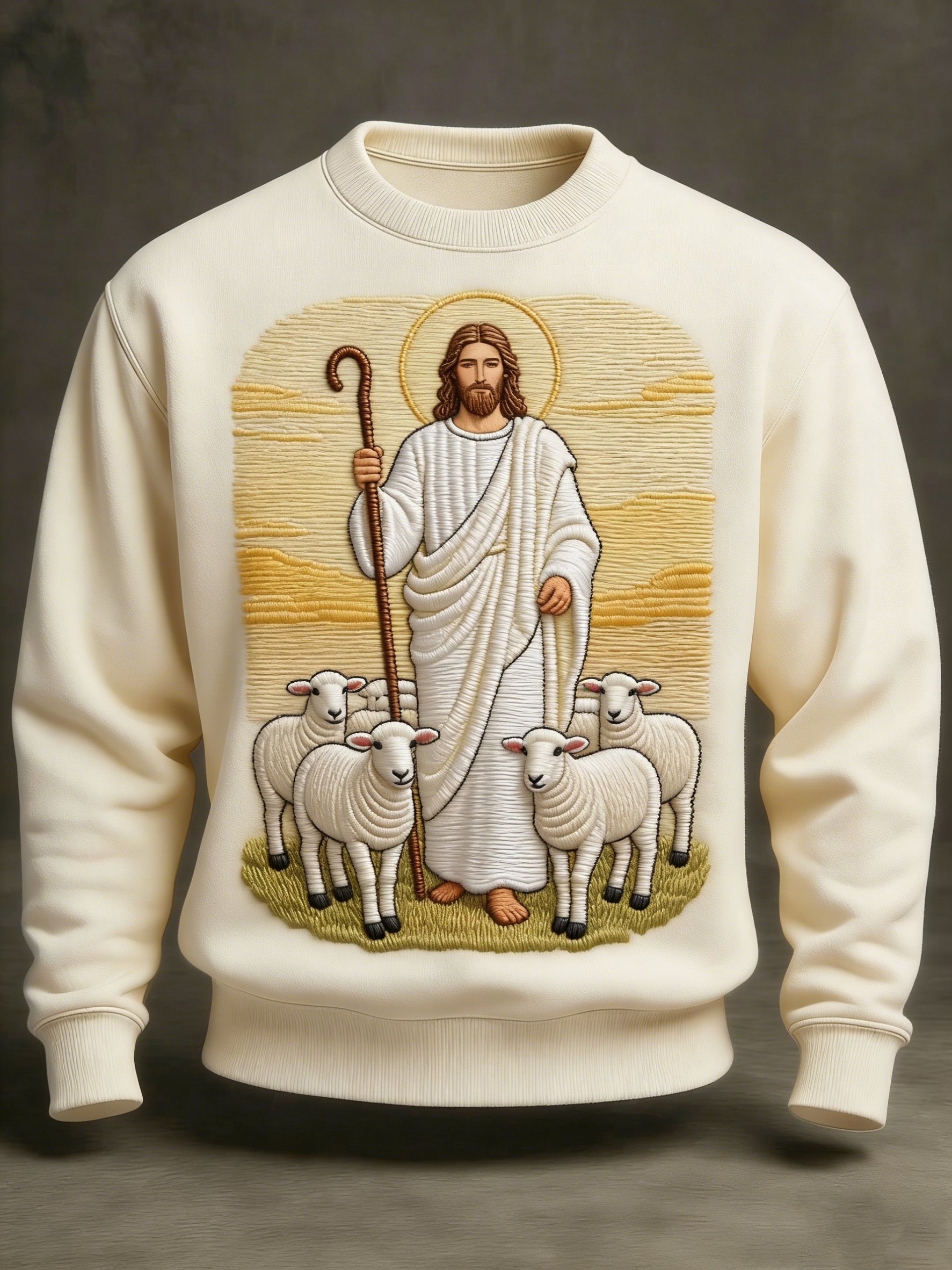 Retro Faith estampado casual Top para hombre