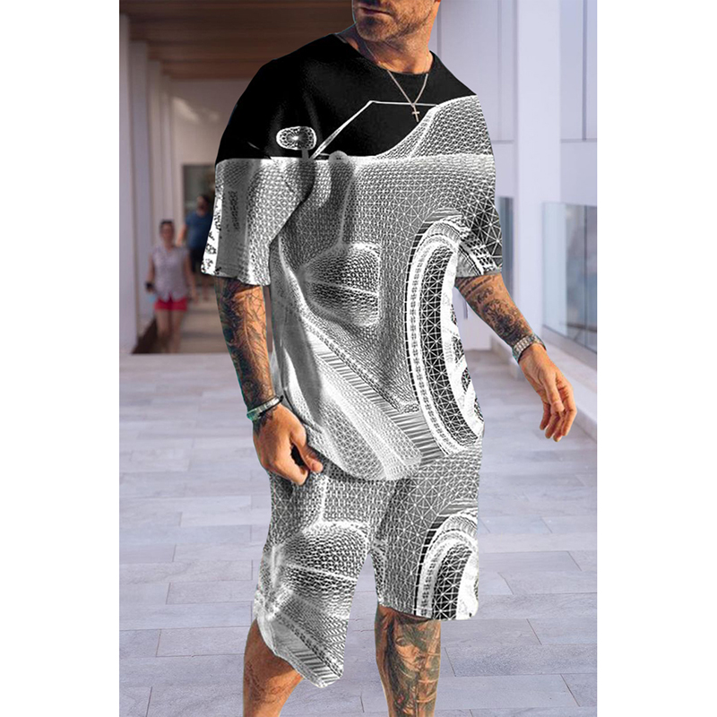 Conjunto de dos piezas Mens casual de moda Car estampado