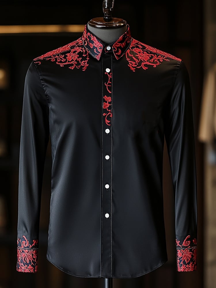 Camisa de lujo Gorgeous de manga larga para hombre