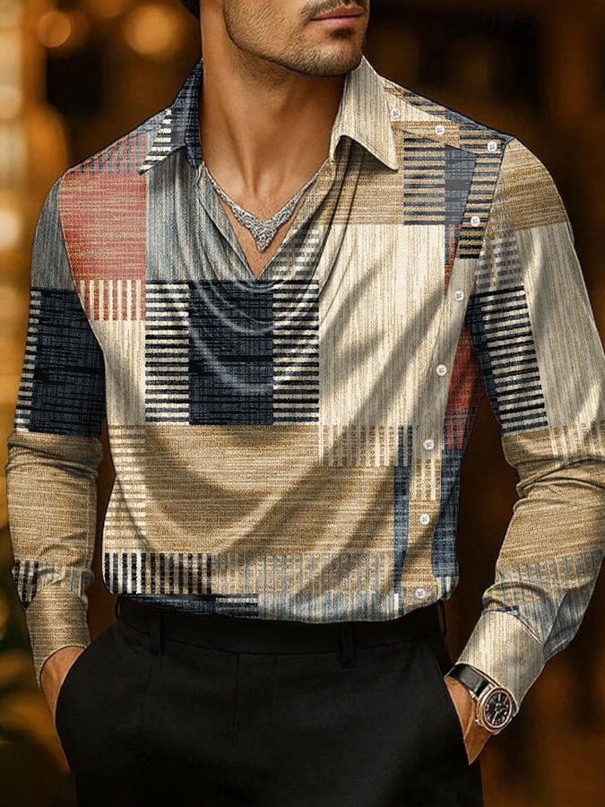 Camisa ejecutivo casual satén para hombre