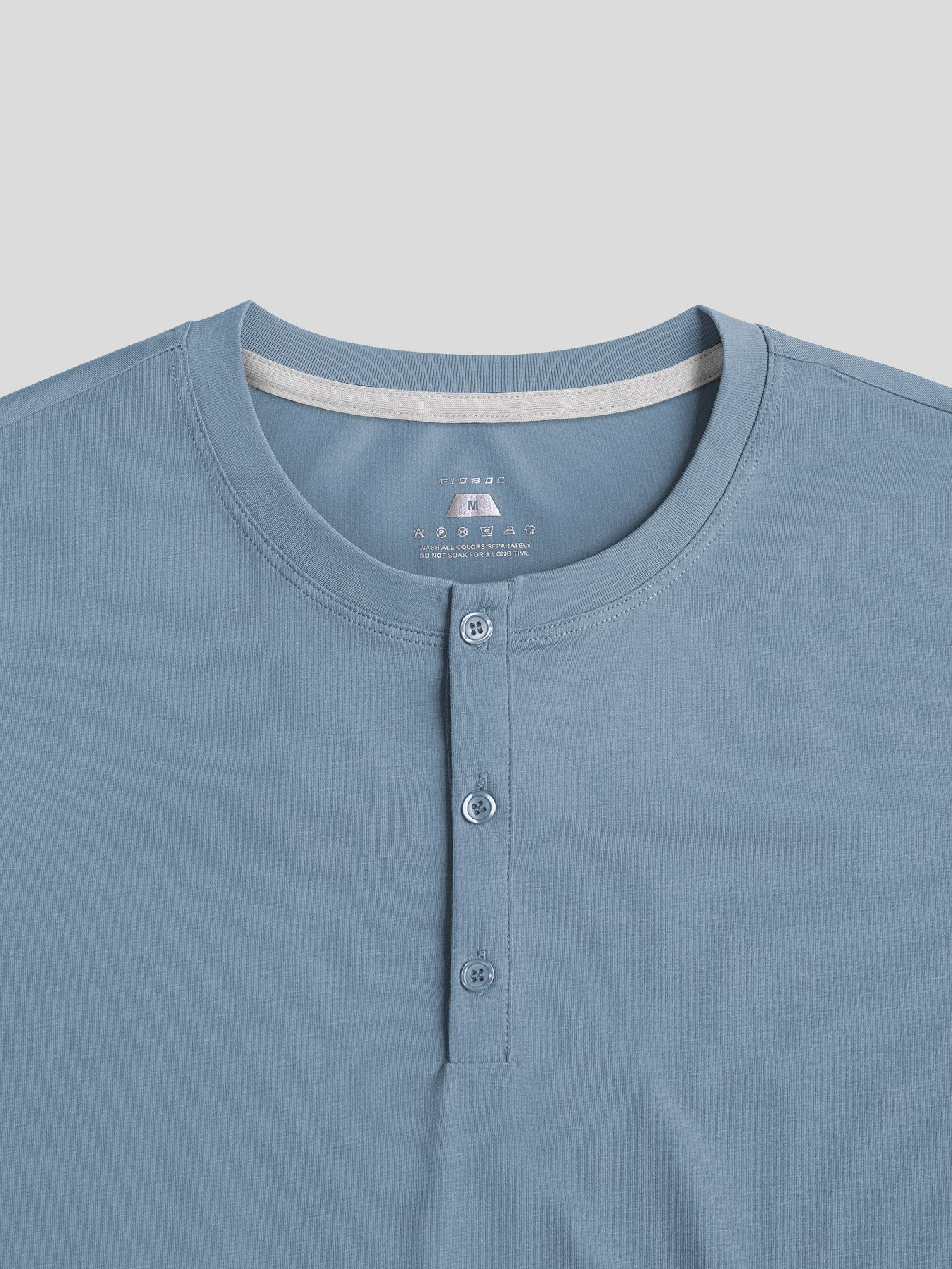 StaySmooth de manga larga Henley Drop-Cut Tee