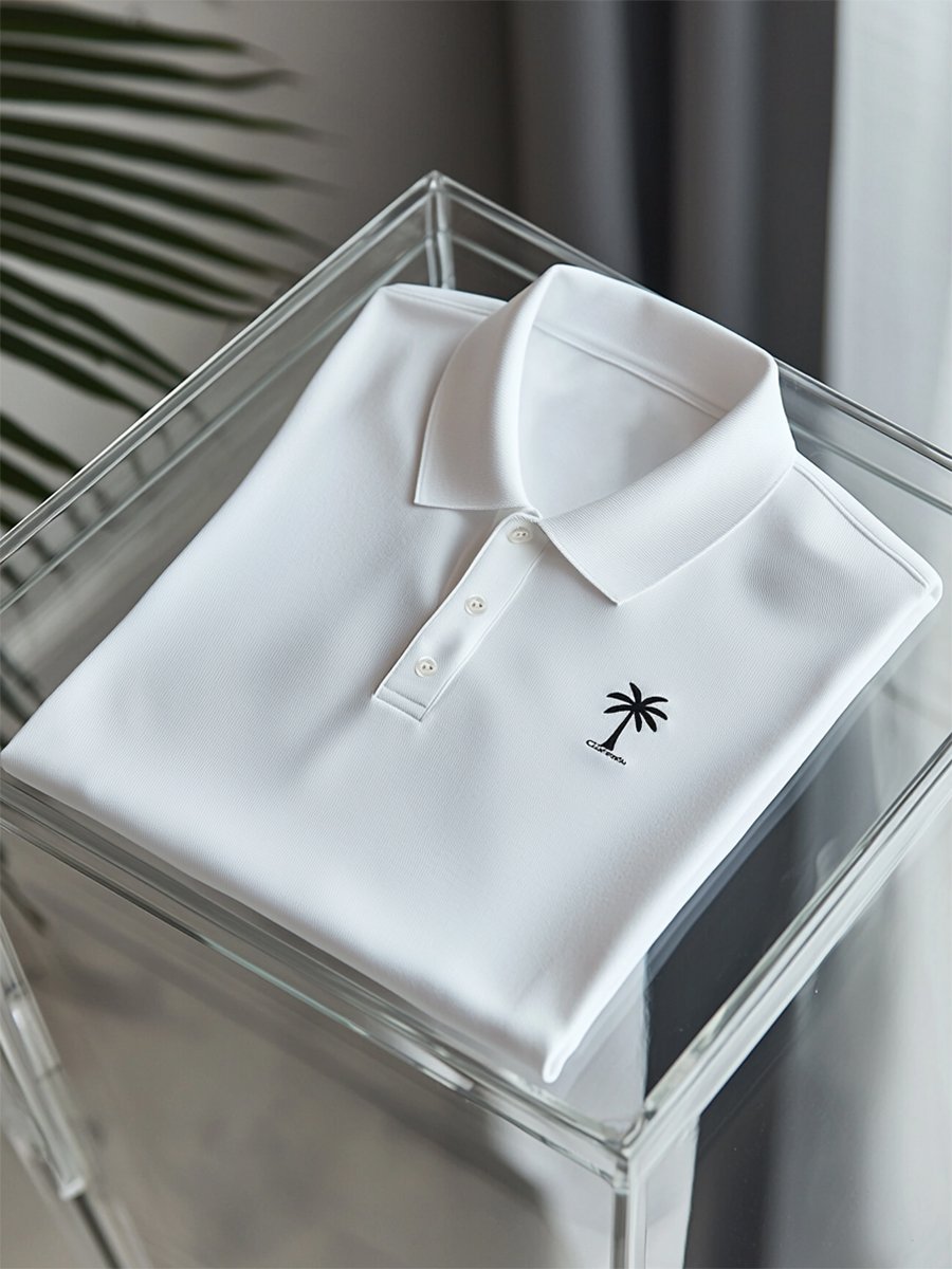 Camisa polo Couple ejecutivo casual Button de manga corta para hombre