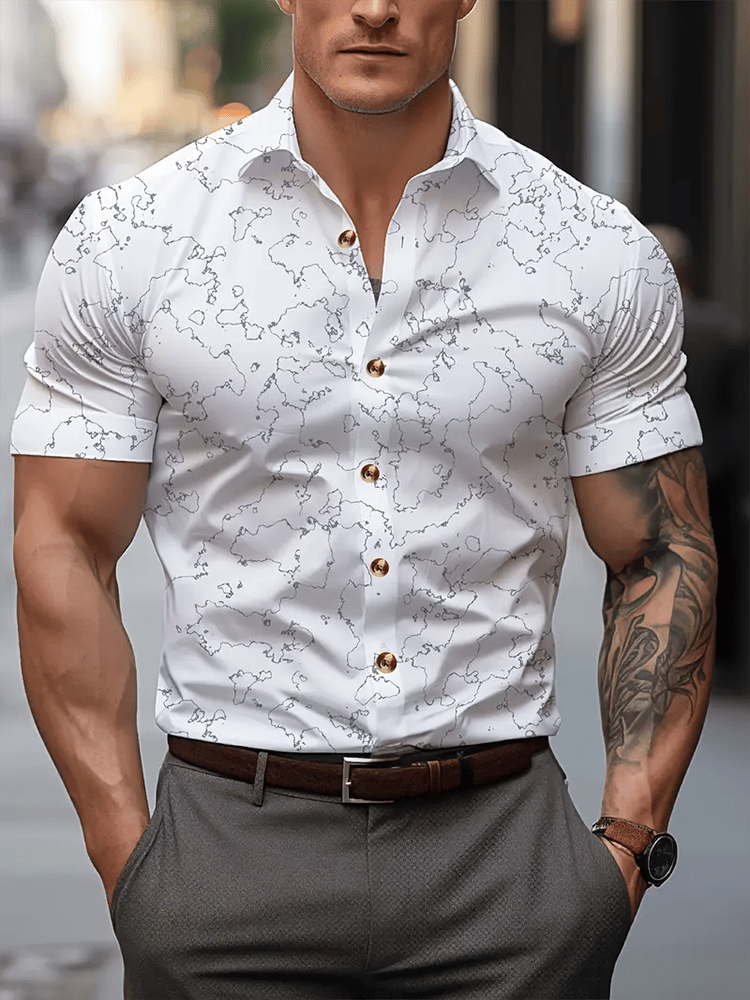 Camisa ejecutivo de manga corta para hombre