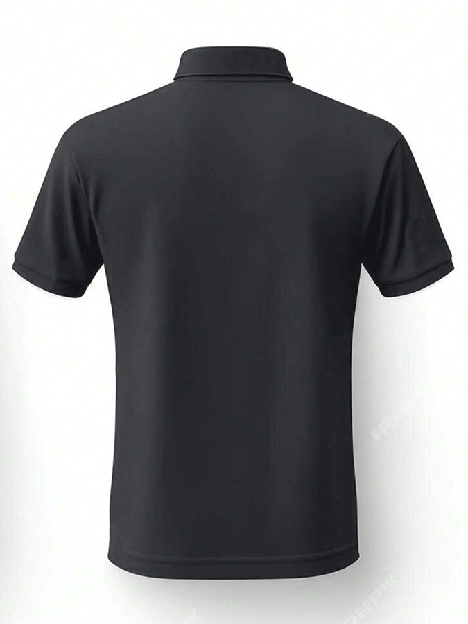 Camisa polo elegantee Letter estampado casual para hombre