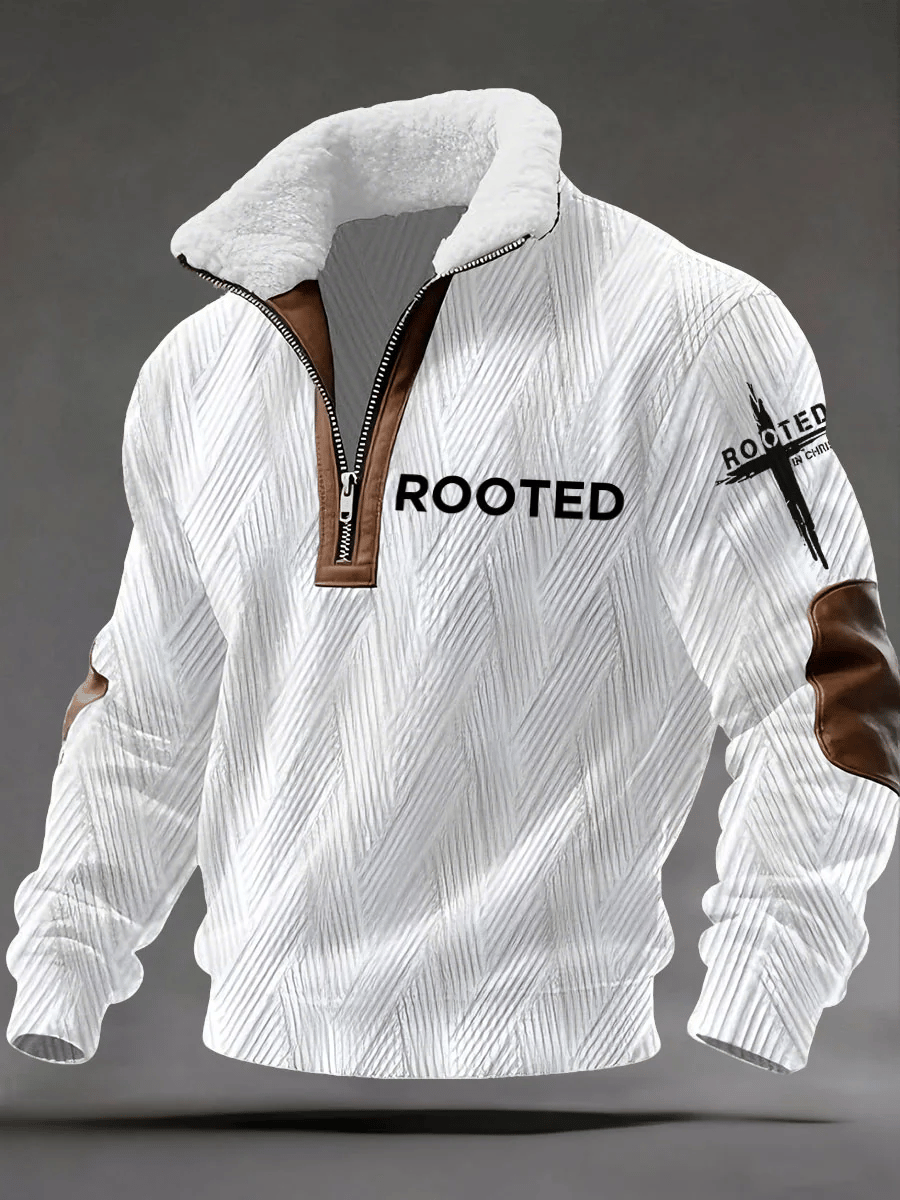 Sudadera con capucha Rooted in Christ estampado -Fast Shipping para hombre