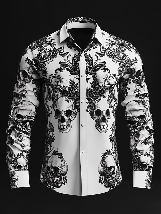Camisa retro Gothic Dark para hombre