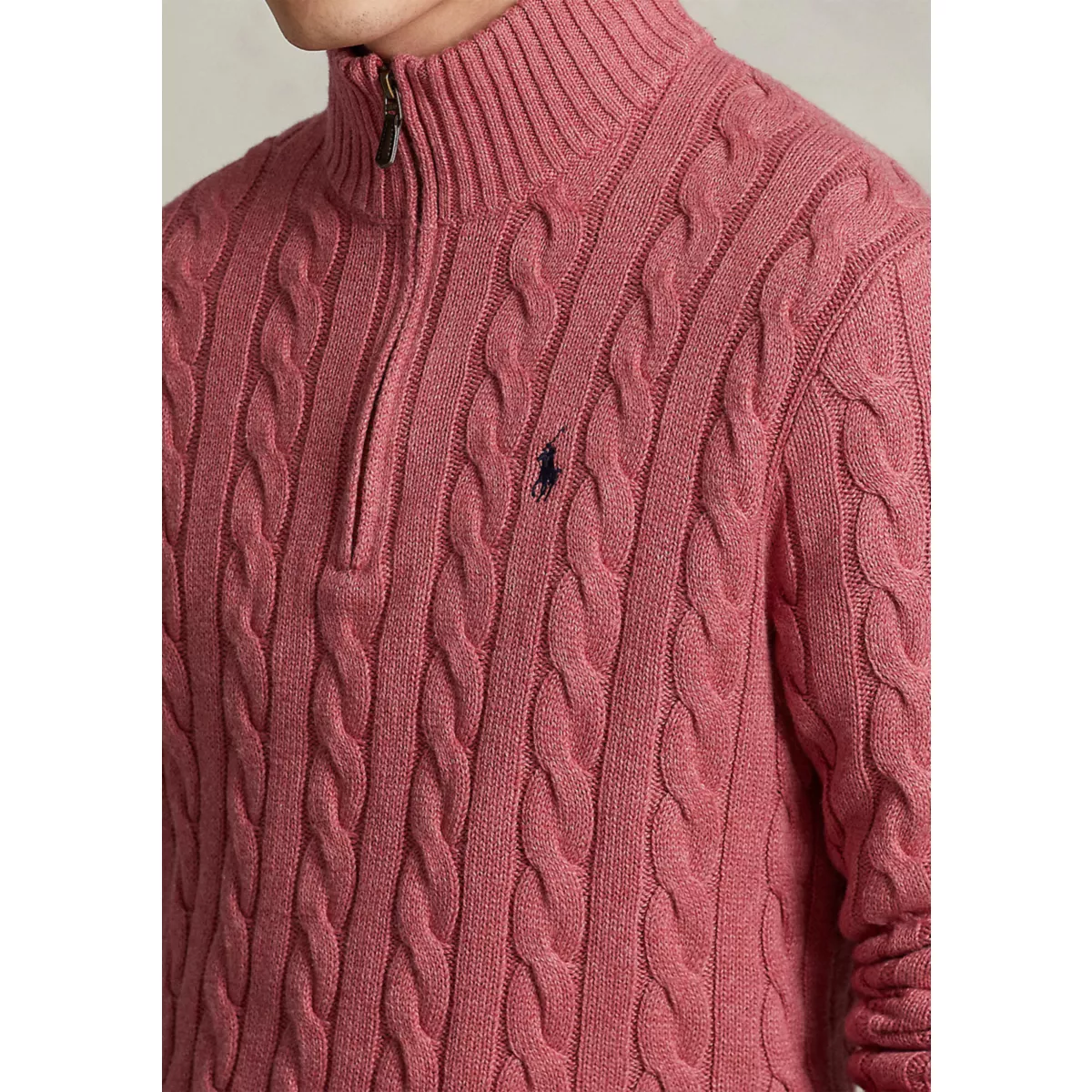 Cable Knit Cotton Sweater - 3