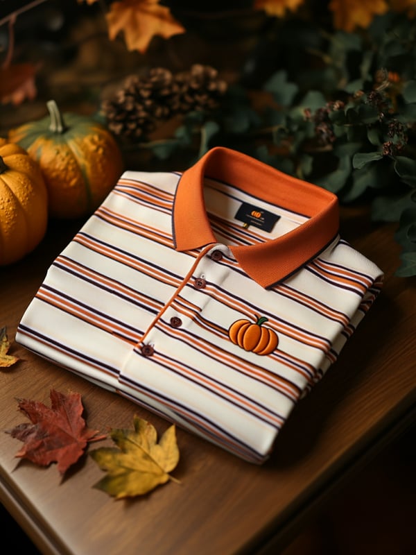 Camisa polo Holiday rayas casual de manga corta para hombre