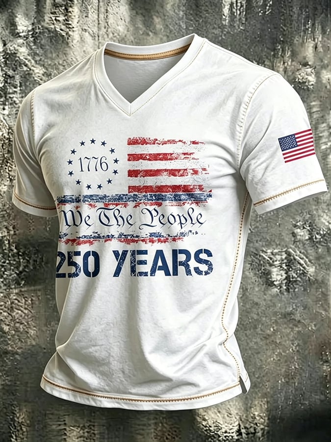 Camiseta American 250 estampado casual para hombre
