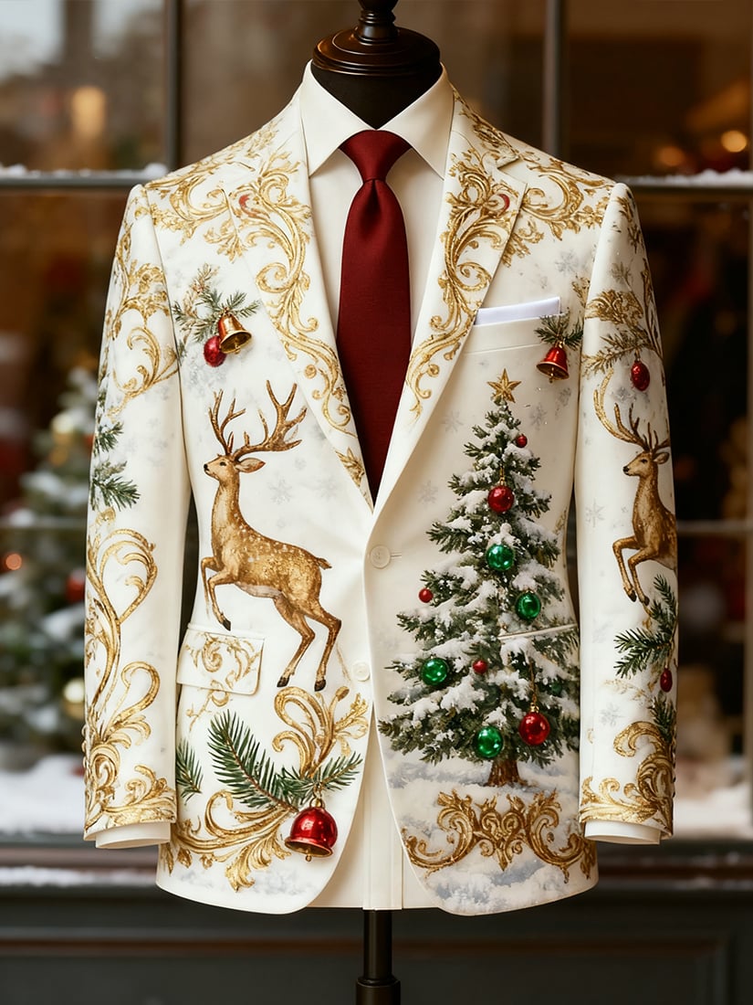 Ejecutivo casual Christmas Suit Outerwear para hombre