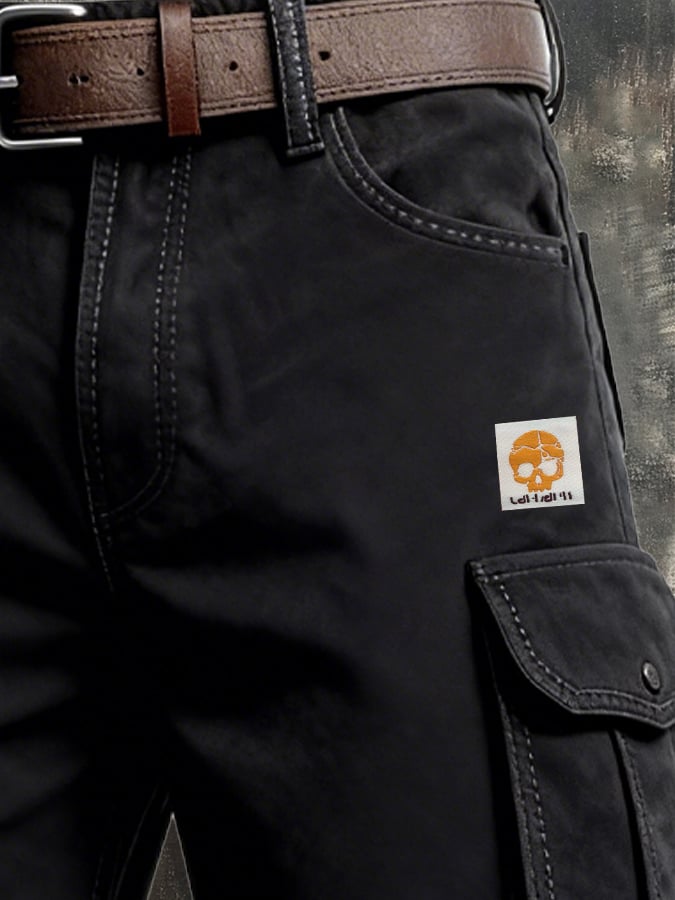 Shorts retro para exterior bolsillo Functional gamuza Cargo para hombre