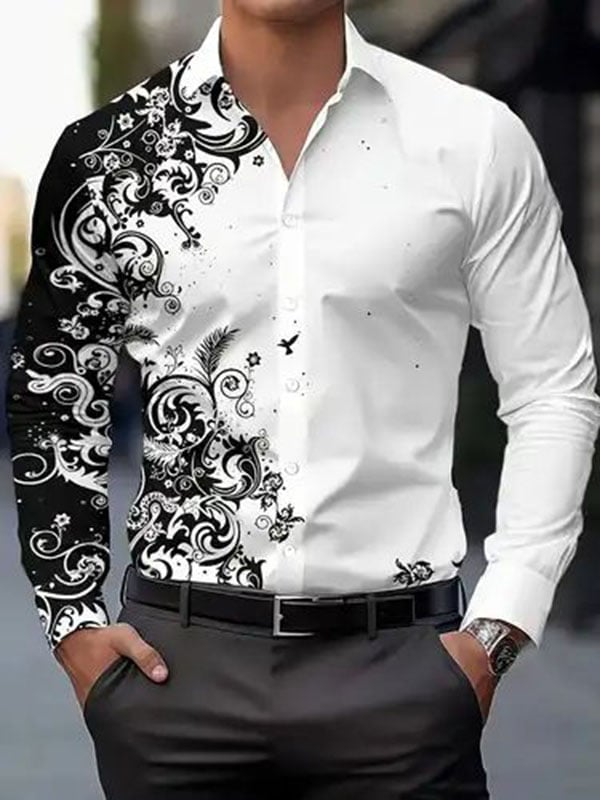Camisa de lujo ejecutivo de manga larga para hombre