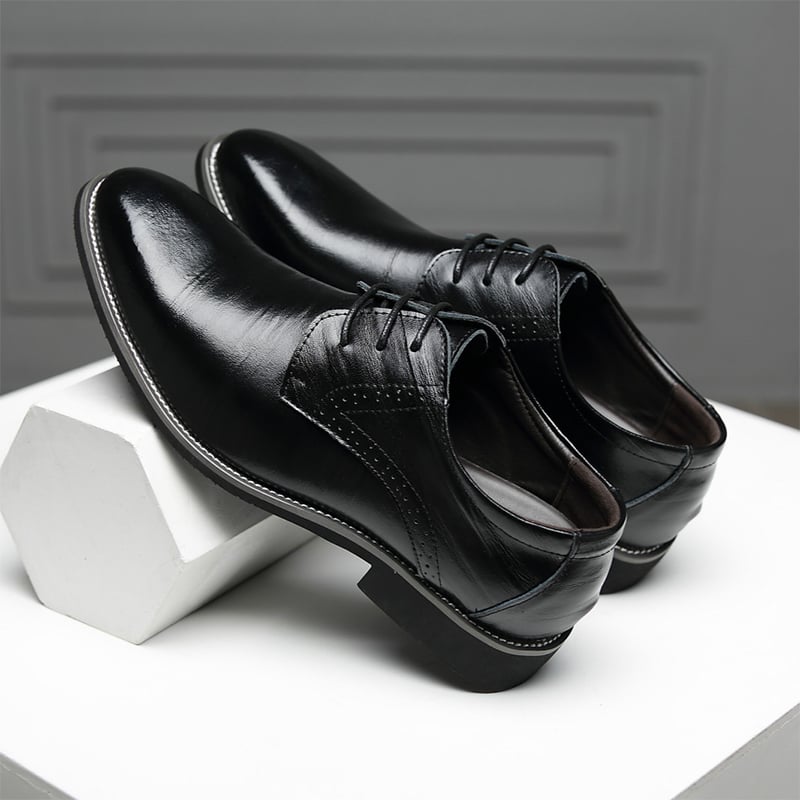 Zapatos Versatile Toe Toe Glossy ejecutivo casual cuero para hombre