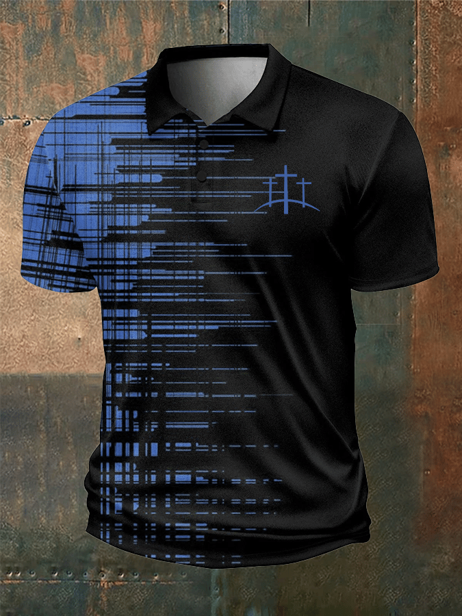 Camisa polo Faith estampado casual para hombre