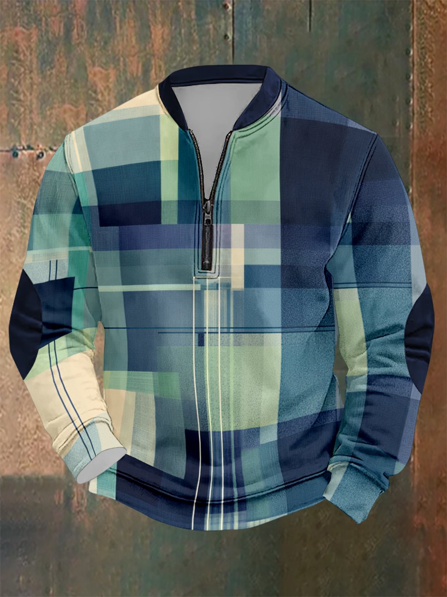 Sudadera vintage geométrico Style estampado para hombre