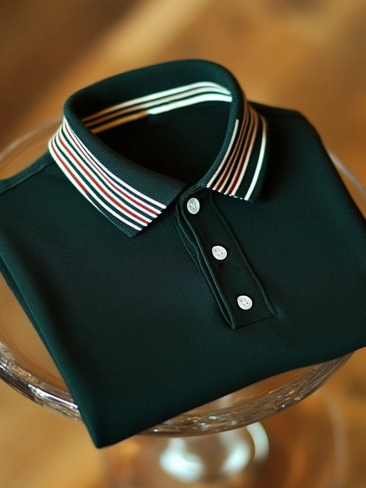Camisa polo ejecutivo casual Button de manga corta para hombre