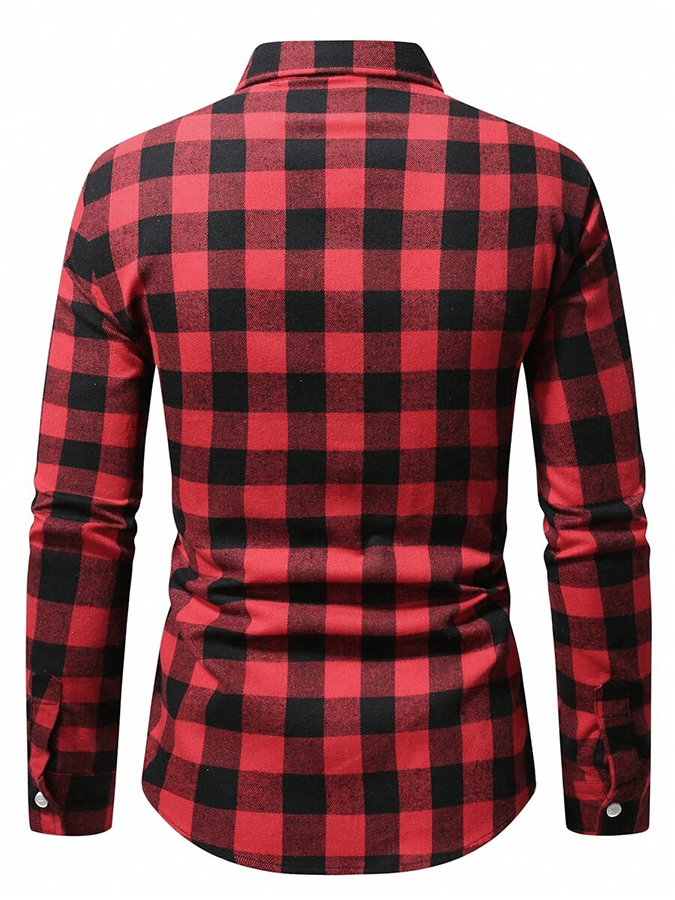Camisa a cuadros ejecutivo casual para hombre