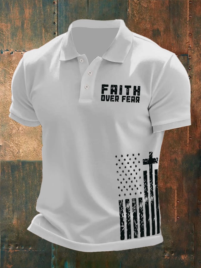 Casual Contrast Color Faith Polo para hombre