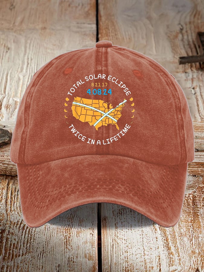 Gorras Twice In A Lifetime Total Solar Eclipse estampado Baseball