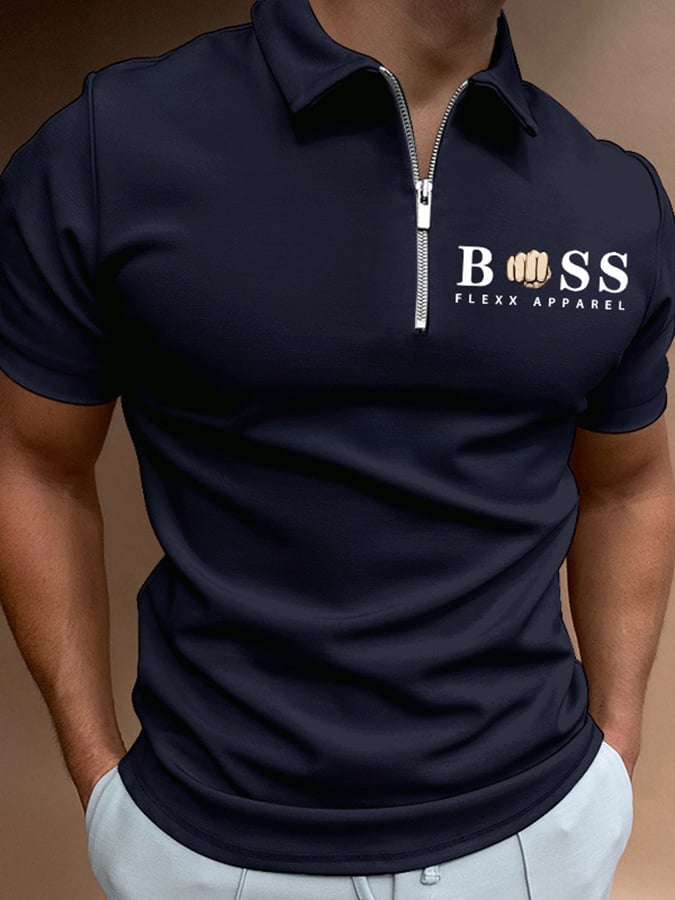 De manga corta estampado Polo para hombre