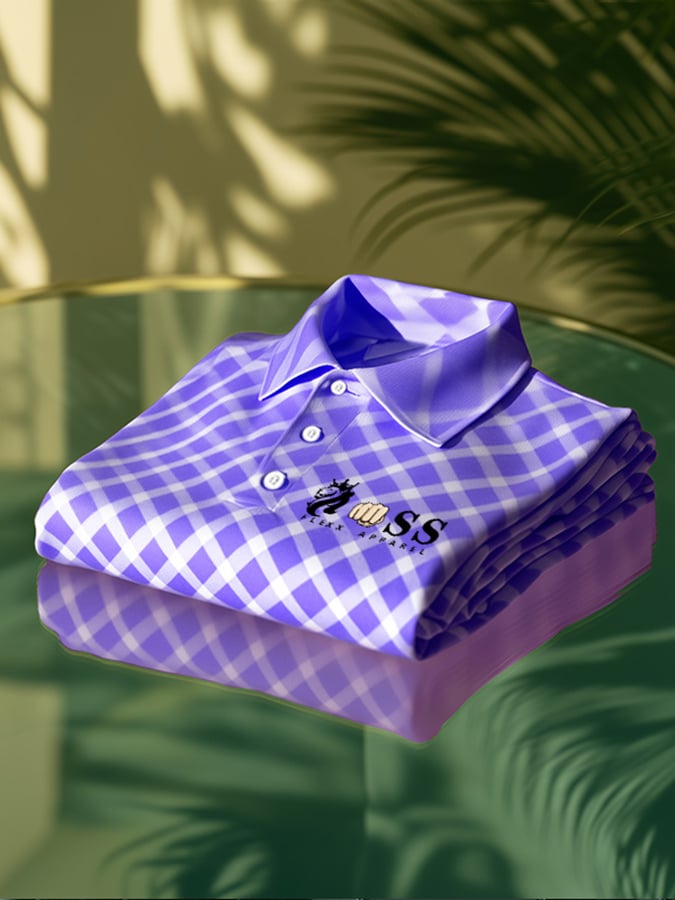 Camisa polo ejecutivo casual estampado para hombre