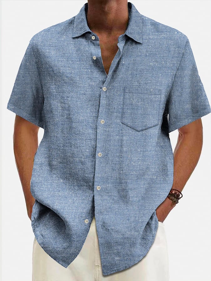 Abstract Textured estampado Pockecamiseta para hombre