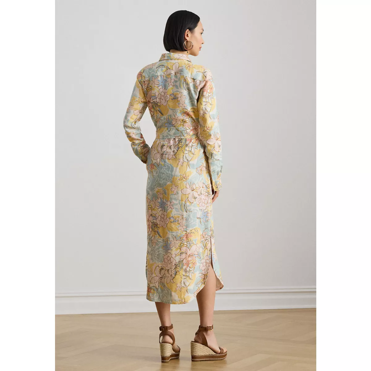 Petite Floral Linen Shirtdress - 2