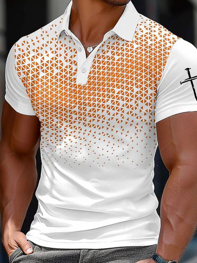 Casual Contrast Color Faith Polo para hombre