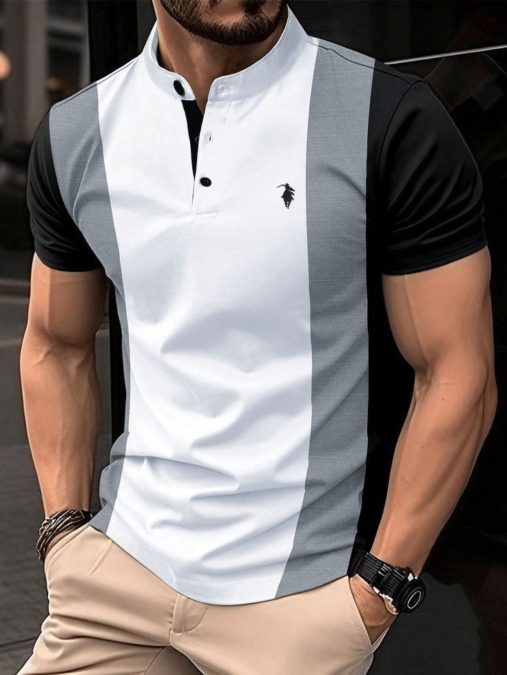Camiseta para exterior Western Bullhead de manga corta Henley para hombre